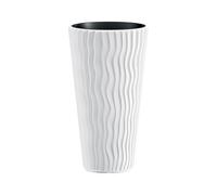 PROSPERPLAST Pot de fleurs Sandy Slim (blanc, l 30 x H 53 x P 30 cm)