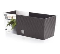 PROSPERPLAST Rato Case Antracyt DRTC500 S433 Pot de fleur, rotin style, décoration