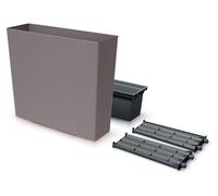 Prosperplast RATO CASE : boîte haute avec insert, 77 cm - Couleur : moka
