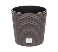 PROSPERPLAST Rato Pot rond ocre foncé 15,3 litres avec pot à planter Ø 30 x 27 cm