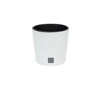Prosperplast Rato Round DRTUS200L-S449 Pot de Fleurs avec Insert Blanc
