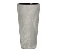 Prosperplast Tubus Slim Effect en plastique AVEC réservoir en couleur Ciment, 28,6 (H) x 15 (L) x 15 (P) cms