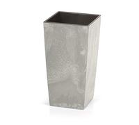 Prosperplast Urbi Square Beton Pot de fleurs au design béton 2 en 1 avec élément de plantation carré en plastique (325 mm)
