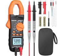 Proster 800A Pince Ampèremétrique Numérique Avancé NCV, 6000 Counts Multimètre Professionnel TRMS - Testeur Électrique de Courant Tension AC/DC Résistance Température Continuité, Maison Auto Atelier