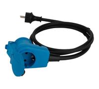Prolongateur Schuko CEE P17 1,5m IP44 - Noir/Bleu - Protec