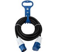 Protec - Prolongateur Schuko CEE P17 10m IP44 - Noir/Bleu