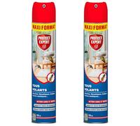 PROTECT EXPERT 2 Aérosols Anti-Insectes Volants - 2x750ml | Prêt à l'Emploi - Foudroyant - Action Curative & Préventive - VOL750NX2