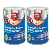 Protect Expert 2 Boîtes Granulés Anti-Mouches - Attractifs Jaunes - 2x300g