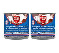 PROTECT EXPERT 2 Fumigènes Anti Insectes Volants & Rampants - 50m² | Élimine Punaises de Lit, Acariens, Cafards, Puces, Mites - Sans Odeurs Persistantes - Action Choc & Curative - PUMIG10X2