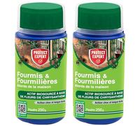 PROTECT EXPERT 2 Poudres Anti-Fourmis & Fourmilières - Action Choc - 2x250g