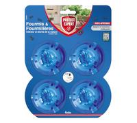 PROTECT EXPERT 4 Boîtes Appâts Anti-Fourmis & Fourmilières - 4x2g | Effets Visibles Dès La 1ère Semaine - Action 12 Semaines - Efficace Intérieur & Abords Maison - FBOIT4N