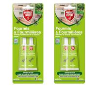 PROTECT EXPERT 4 Gels Anti-Fourmis & Fourmilières - Prêt-A-l'emploi - 4x15g | Utilisation Sécurisée - Intérieur & Abords De La Maison - A Base De Fleurs De Chrysanthème - FTUBNAT2NX2