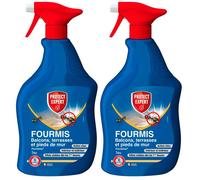 PROTECT EXPERT Anti-Fourmis Balcons - Terrasses - Pieds De Murs - 2x1L - Action Choc - Prêt-à-l'emploi - DTMAL1X2