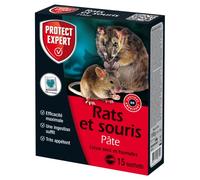 Protect Expert – Appât pâte pour rats et souris – 150 g (15 x 10 g)