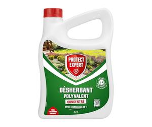 PROTECT EXPERT Désherbant Polyvalent Concentré - 2,5L - 150m² | Effets Visibles En 3h - Puissant Rapide Efficace - Jardin Allées Terrasses - Bidon Doseur - PROHERBIO25N