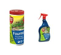 Protect Expert FOURPOUD400 Poudrage Et Arrosage 400g Lutte Contre Les Fourmis, & DTMAL1 Anti-Fourmis Balcons, Terrasses Action Choc | Prêt-à-l'emploi, 1L