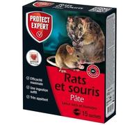 PROTECT EXPERT RASOU150 RASOU150-Pate Rats et Souris 150g-Lieux secs et humides-Efficacite maximale, Sachets pre-doses