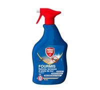 PROTECT EXPERT Spray Anti-Fourmis Insecticide 1L Prêt à l'Emploi - Action Foudroyante en 1H - Longue Durée - Intérieur Extérieur Terrasse Balcon Jardin Maison DTMAL1