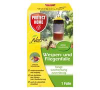 PROTECT HOME Natria - Piège pour guêpes et mouches sans poison, 1 piège pour guêpes et guêpes, support mural inclus (liquide non inclus)