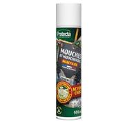 Protecta® Aérosol Insecticide Mouches & Moucherons 500ml - Action Choc Instantanée - Formule au Pyrèthre Naturel - Fabriqué en France - Solution Anti-Mouches et Anti-Moucherons pour la Maison