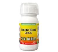 Protecta Insecticide Choc Jardin Concentré - Insecticide Pucerons, Cochenilles, Thrips, Acariens & Araignée Rouge - Plantes, Rosiers et Potager - Utilisable en Agriculture Biologique - 250 ML