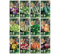 PROTECTA - Lot 12 de graines de légumes d'automne BIO françaises - Semences reproductibles origine France - Haute germination - Betterave, Carotte, Courgette, Laitue, Navet, Radis