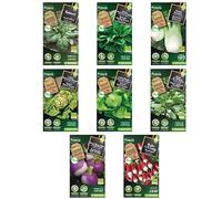 PROTECTA - Lot de 8 graines de légumes d'hiver BIO françaises - Semences reproductibles origine France - Haute germination - Épinard, Fenouil, Laitue, Mâche, Navet, Radis - Potager, Jardin et Balcon