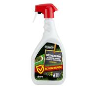 Protecta® Recharge Désherbant Prêt à l’Emploi 3L - Action Rapide 1h - Désherbant Puissant Allées, Terrasses, Cours - Formule renforcée avec booster - Extérieur Maison (Spray 1L)