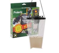 Protecta® Sac Piège à Mouches 3,5L - sans Insecticide - 4 Appâts Inclus - Jusqu’à 40 000 Mouches - Terrasse, Jardin, Bâtiments - Appât Puissant Muscattract Dry (1)