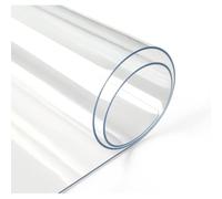 Protecteur de bureau transparent de 1,6 mm, sous-main de bureau en vinyle | Nappe en plastique PVC pour bureau, commode, table de nuit, ordinateur et table d'écriture