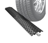 Protecteur de câbles résistant au trafic - Rampe de protection pour câble électrique - Couverture pour lignes d'énergie pour usage extérieur, extérieur, entrée, garage, jardin, bureau, hôtel, CA