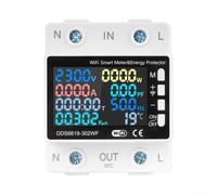Protecteur de compteur d'énergie intelligent WiFi 63 A rail DIN monophasé compteur d'électricité numérique pour surveillance en temps réel Tuya Smart App