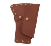 Protecteur de Lame D'extérieur en PU Marron, Transport Sûr | Couvre-tête Métallique, Style Moderne Sobre, Usage Camping et Barbecue, Facile à Poser et Retirer