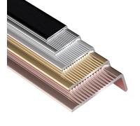 Protecteur De Nez De Marche En Alliage D'aluminium, Escalier Antidérapant | Peut être coupé, durable et durable, durable et durable, bords dentelés(Gold,90cm L 50mm*30mm)