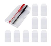 Protecteur de poche de chemise distinctive styles - 10 protecteurs de poche solides en PVC transparent - Pour l'école, l'hôpital, le bureau