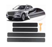 Protecteur de Seuil de Porte,4 Pièces Fibre Carbone Bande de Protection de Pare-Chocs ArrièRe Film,Anti-Rayures Voiture Universell