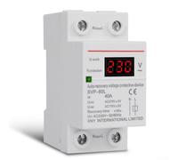 Protecteur de Surtension 40A pour Maison Écran LCD | /sous tension auto, réarmement 60s, design modulaire DIN, 40A pour max, protection équipements