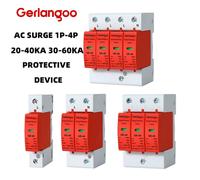 Protecteur de surtension de foudre domestique AC SPD 1P 2P 3P 4P 40KA 60KA 220V 385V AC, dispositif de protection basse tension