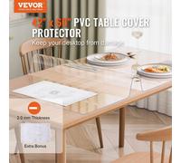 Protecteur de table en PVC Protecteur de bureau en plastique transparent 42 x 60 pouces, épaisseur 2,0 mm