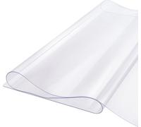 Protecteur de table en PVC Protecteur de bureau en plastique transparent 42 x 96 pouces, épaisseur 1,5 mm