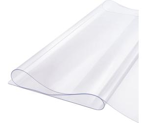Protecteur de table en PVC Protecteur de bureau en plastique transparent 42 x 96 pouces, épaisseur 1,5 mm