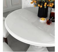 Protecteur de table Protection de Table NAPPE DE TABLE - Anti-Chaud Couverture de Table transparent Ø 80 cm 2 mm PVC 3878