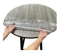Protecteur de table transparent - nappe ronde en PVC pour extérieur