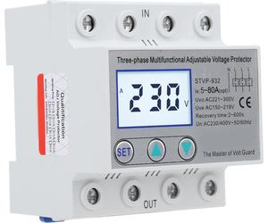 Protecteur de tension ajustable 3-Phase LCD Multifunctional Self-Resetting STVP-932 230v 400VAC(50A )
