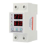Protecteur de Tension Réarmable 63A LED Double Affichage 230V | pour tableau électrique rail DIN, monophasé réglable surtension et sous-tension, boîtier compact 81mm