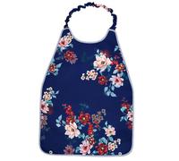 Protecteur de vêtements pendant les repas Cou réglable Lavable, D | Tablier à bavette adulte en polyester, repas à domicile, alimentation assistée