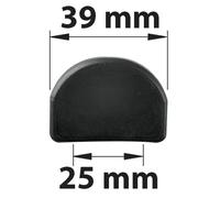Protecteurs de butée plastique plastifié - AFBAT - Lot de 2 - H.35 x L.40 x P.6 mm - Noir