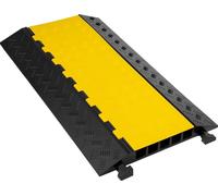 Protecteurs de câbles en caoutchouc à 5 canaux Rampes pour câbles extrêmes 66000 lb à usage intensif 5 fentes Rampe de protection pour câbles et fils électriques Caoutchouc pour allées Ralentisseurs d