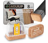 Protecteurs de sol rectangulaires en silicone pour pieds de chaise, protection de pieds de meubles, housses de pieds de table mobiles, capuchons de pieds de tabouret pour éviter les rayures sur le sol