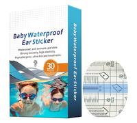 Protecteurs d'oreilles de bain - Bloc de liquide hydrostatique, patch de forme ovale de 7 x 4,5 cm, bouclier cutané hypoallergénique flexible, boîtier en film synthétique | Accessoire d'